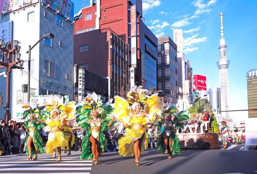 Ferienwohnung 203 Oshiage Sta 3Mins Walk! Wi-Fi Elevator 4Pax Präfektur Tokio Exterior foto